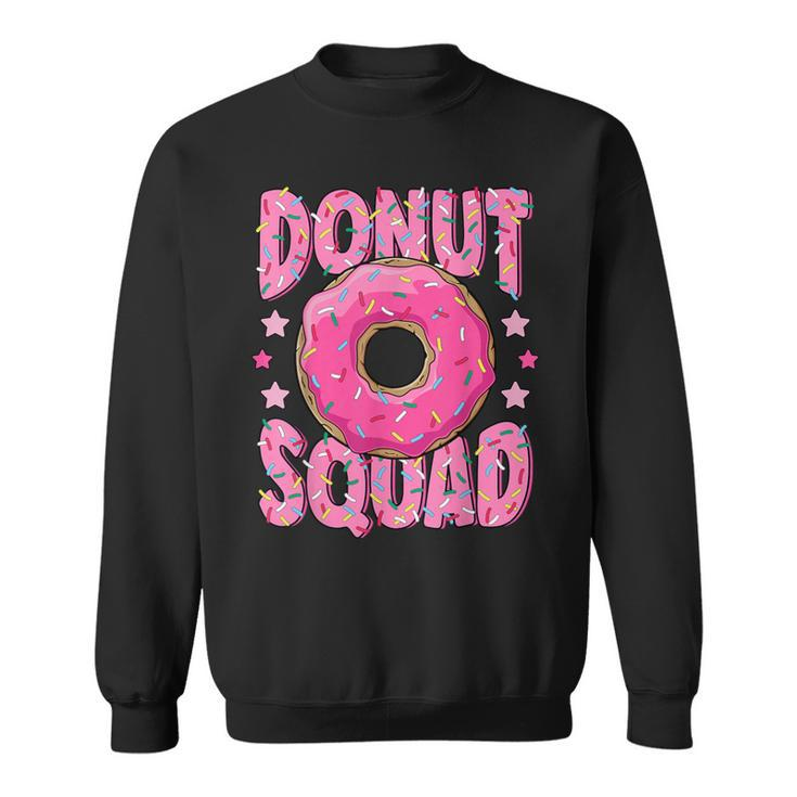 Pink Donut Squad Sprinkles Donut Lover Matching Donut Party Sweatshirt