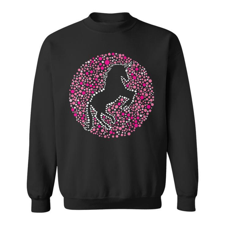 Pink Polka Dot Unicorn Funny International Dot Day Girl Unicorn Funny Gifts Sweatshirt