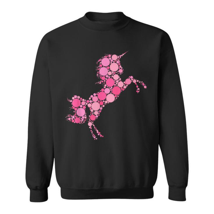 Pink Polka Dot Unicorn International Dot Day Sweatshirt