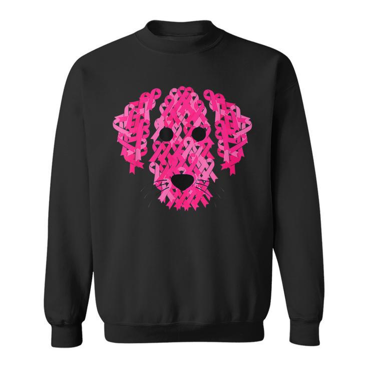 Pink Ribbon Dog Inspirational Breast Cancer Awareness Sweatshirt