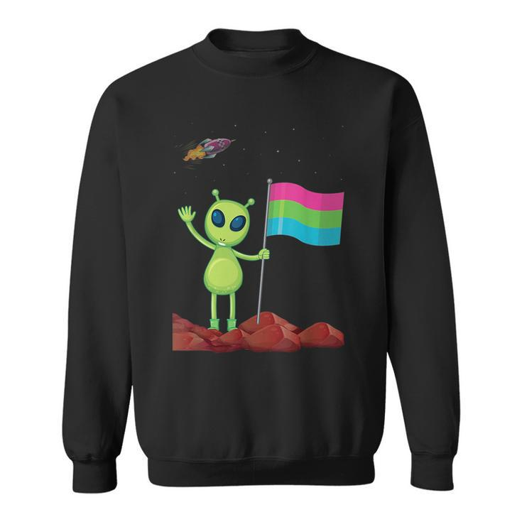 Polysexual Flag Alien Poly Pride Lgbtqia Nonbinary Ufo Space  Sweatshirt