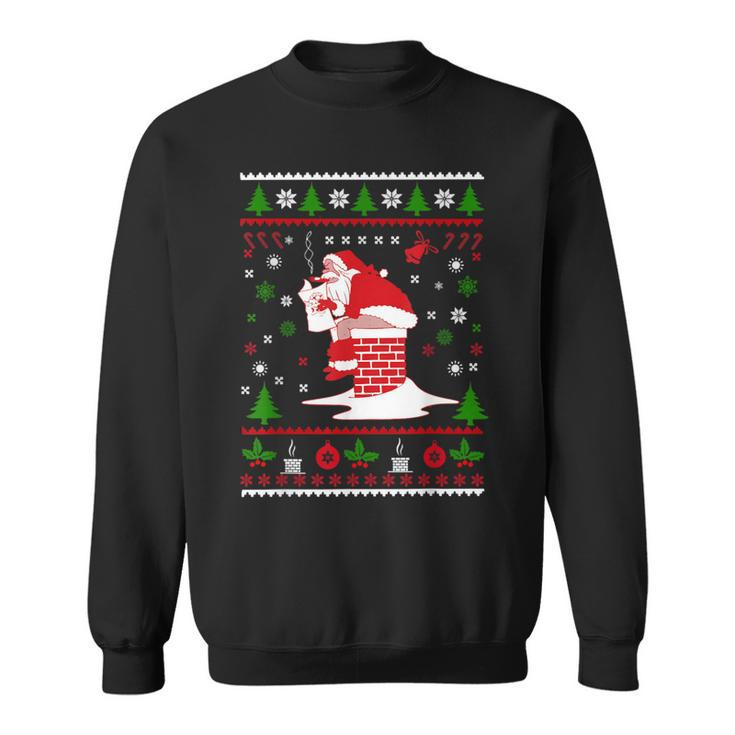 Pooping Santa Claus Ugly Christmas Sweater Sweatshirt