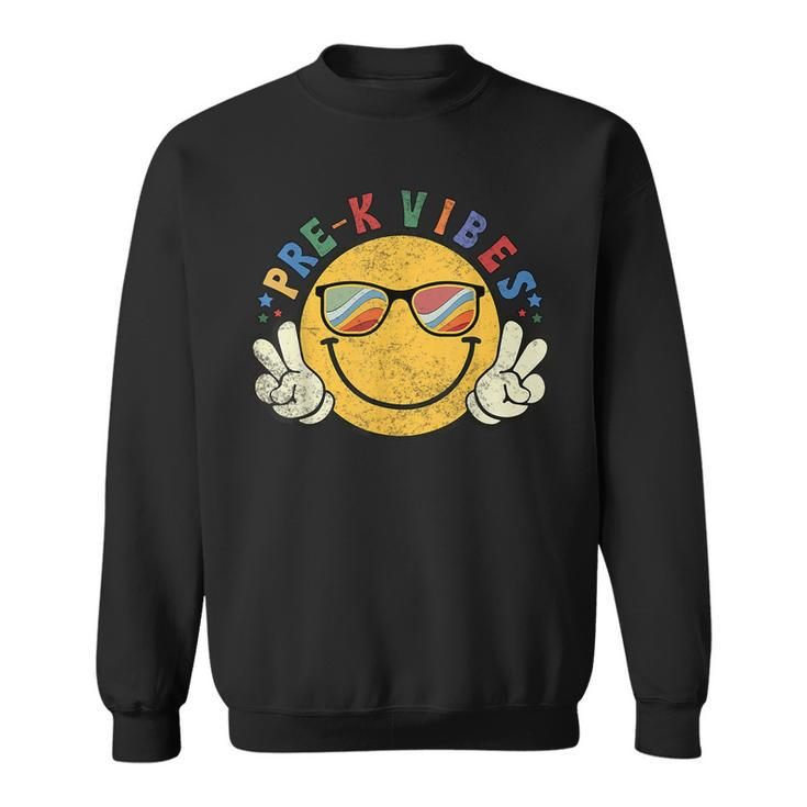 Pre-K Vibes Happy Face Smile Back To School Sweatshirt