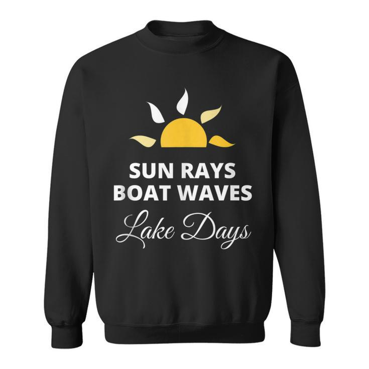 Preppy Nautical Anchor Gifts Sun Rays Boat Waves Lake Days  Sweatshirt
