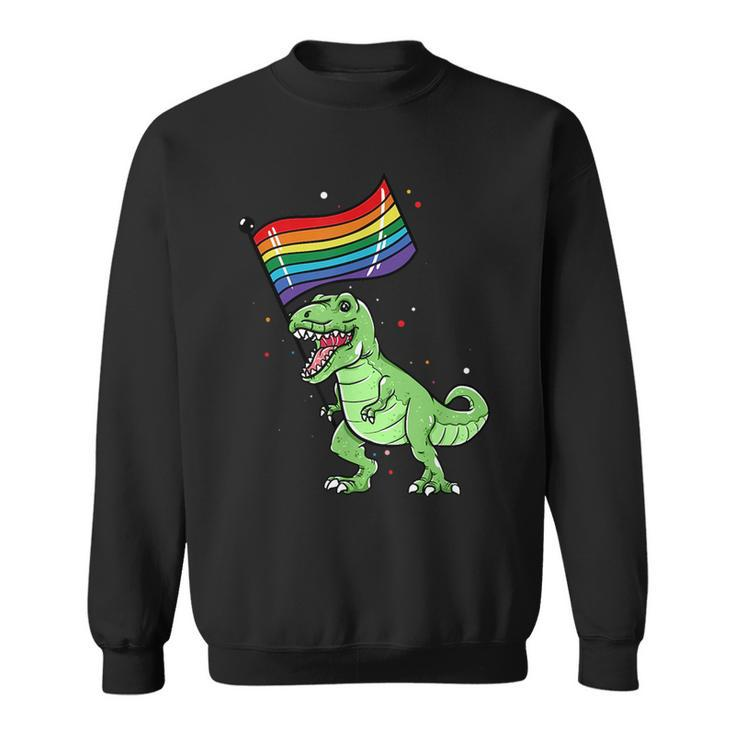 Pride Dinosaur Lgbt Gay Lesbian Transgender Trans Nonbinary  Sweatshirt