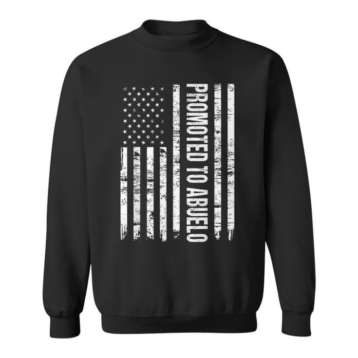 Promoted To Abuelo New Grandpa Vintage American Flag Gift  Sweatshirt