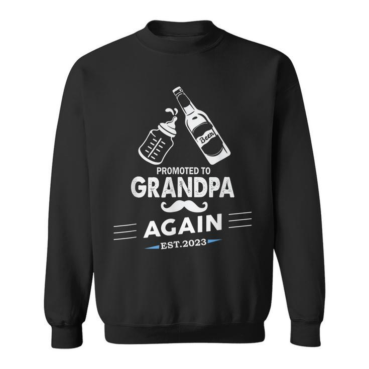 Promoted To Grandpa Again 2023 Baby Pregnancy Announcements  Sweatshirt