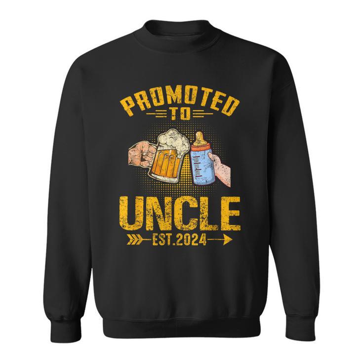 Promoted To Uncle Est 2024 Pregnancy Announcement Sweatshirt