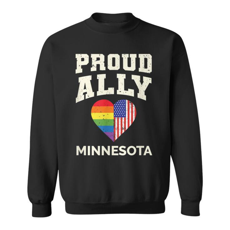 Proud Ally Gay Pride Flag Gender Equality Minnesota  Sweatshirt