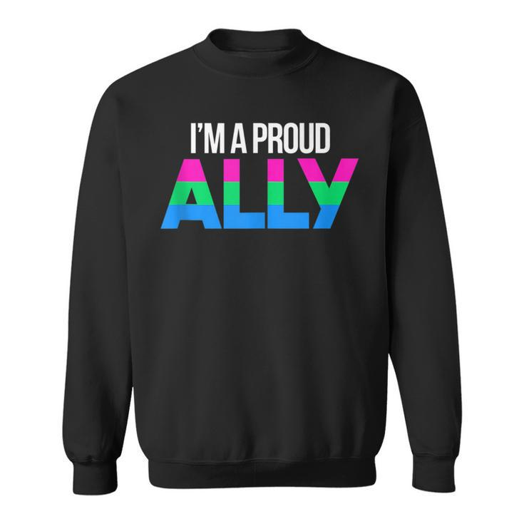 Proud Ally Poly Flag Lgbt Pride Flag Polyamorous Gay Lesbian  Sweatshirt