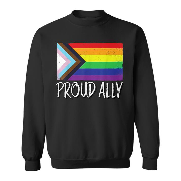 Proud Ally Pride Month Lgbt Transgender Flag Gay Lesbian  Sweatshirt
