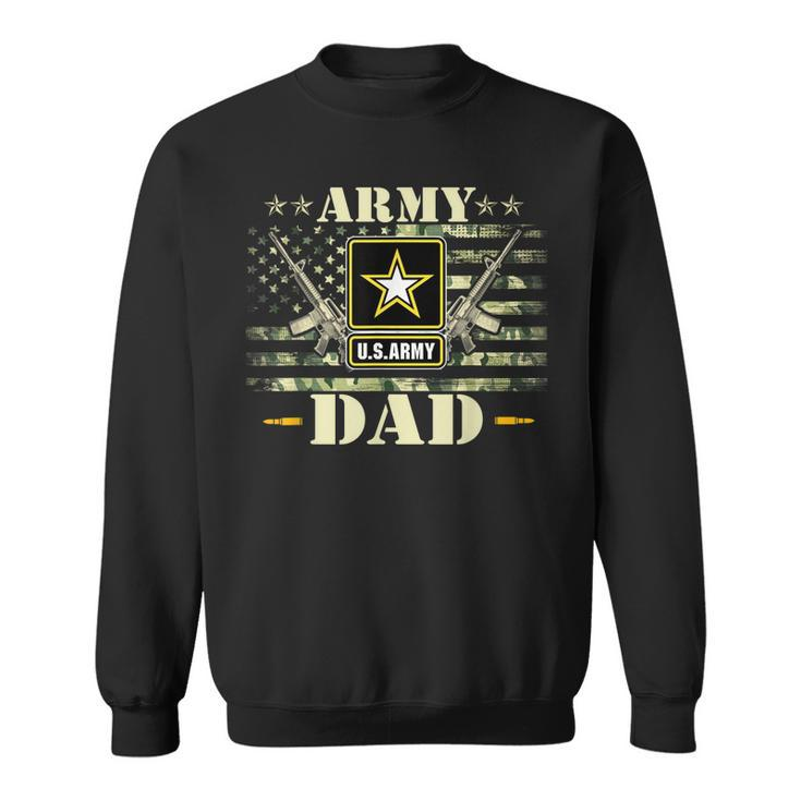 Proud Army Dad  United States Usa Flag Father  Gift For Mens Sweatshirt