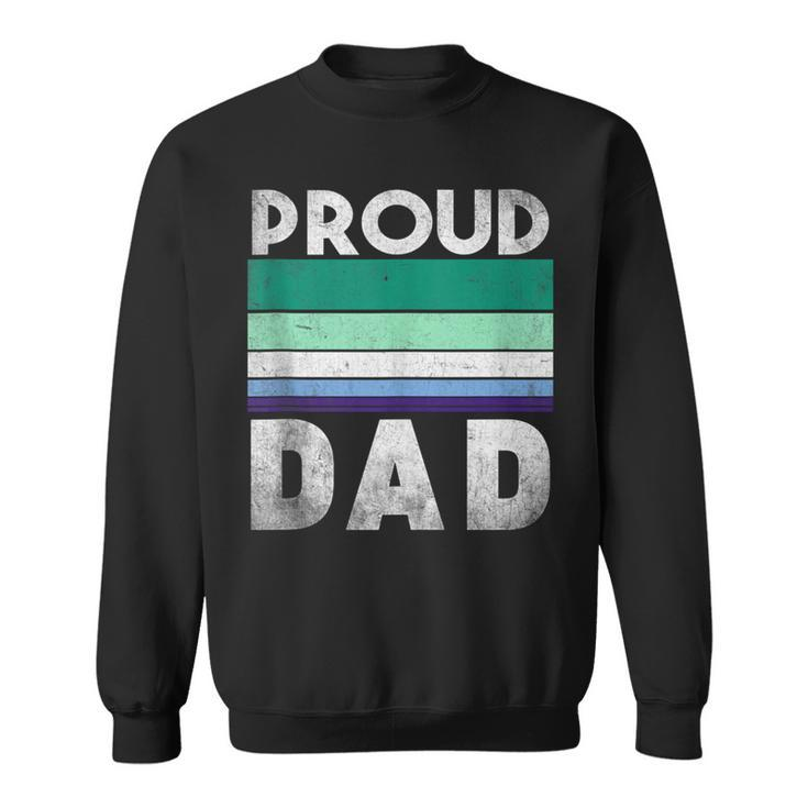 Proud Dad Mlm Pride Lgbt Ally Funny Gay Male Mlm Flag Sweatshirt
