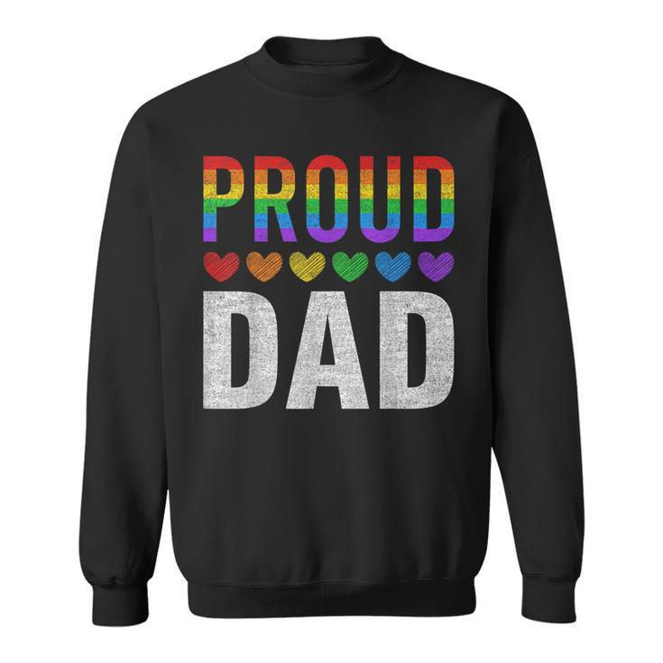 Proud Dad Of Gay Lesbian Lgbt Family Matching Pride Ally  Sweatshirt