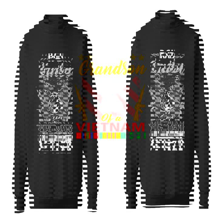 Proud Grandson Of A Vietnam Veteran| Proud Vietnam Veterans Sweatshirt