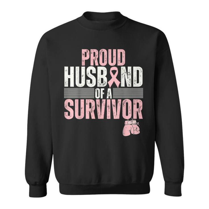 Proud Husband Of Survivor Breast Cancer Survivor Awareness Sweatshirt