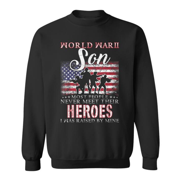 Proud World War 2 Veteran Son Ww2 Grandchild Gifts  Sweatshirt