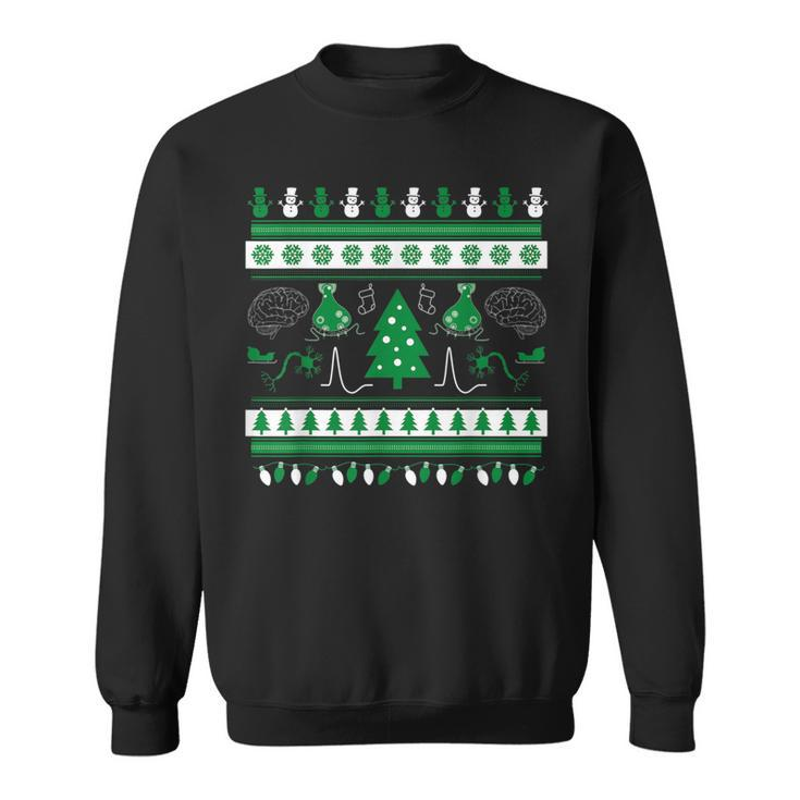 Psychology Ugly Christmas Sweater Brain Neurotransmitter Sweatshirt