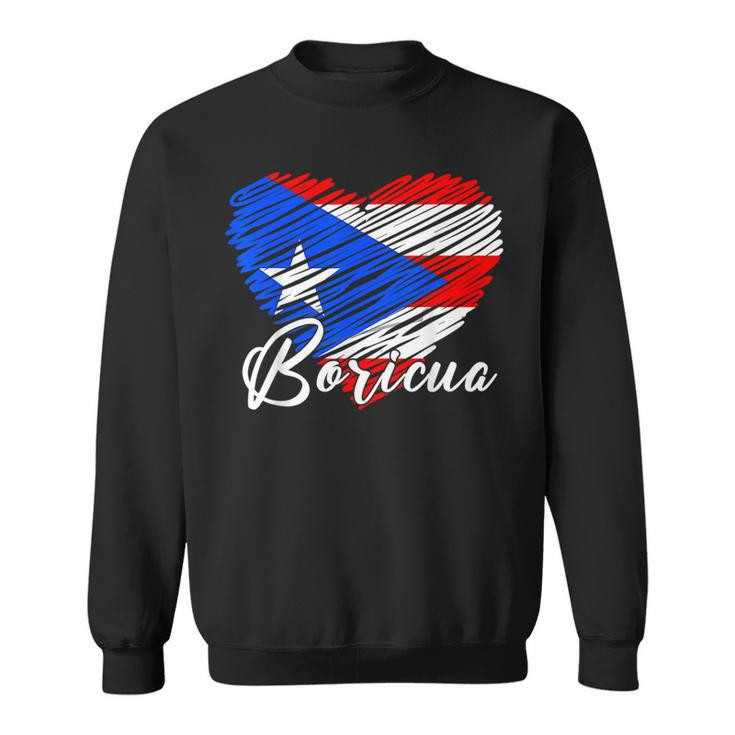 Puerto Rican Hispanic Heritage Boricua Puerto Rico Heart Sweatshirt