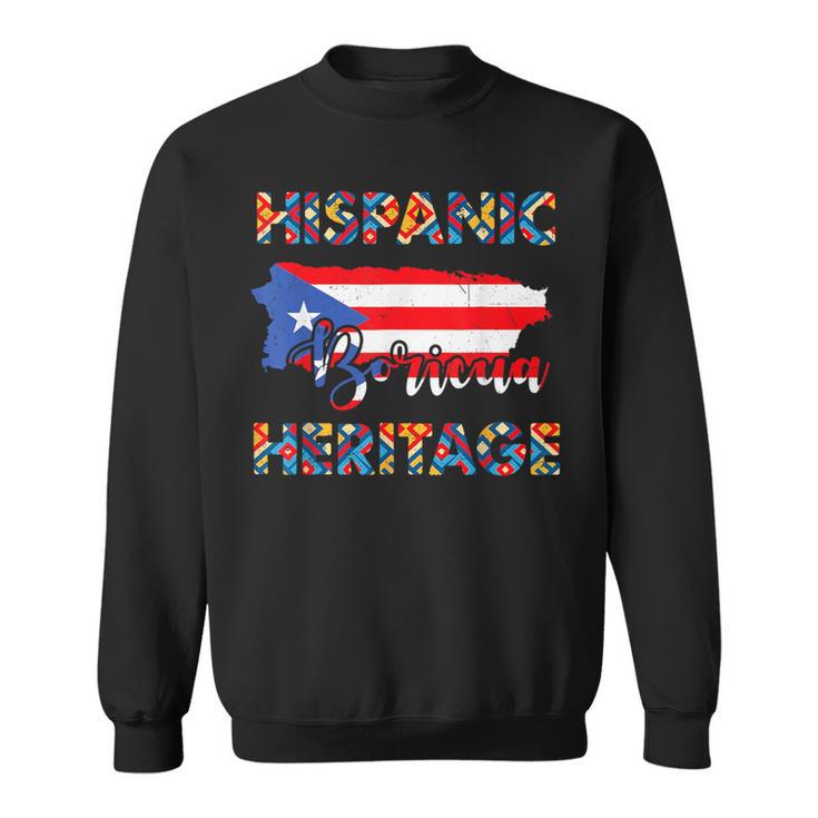 Puerto Rico Flag Hispanic Heritage Boricua Rican Sweatshirt