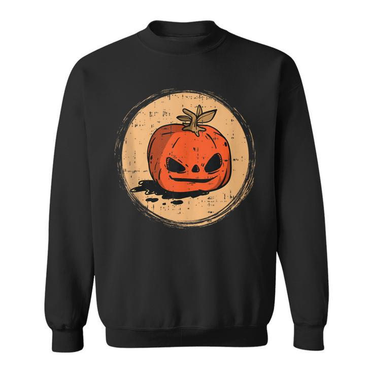 Pumpkin Face Halloween Costume Scary Jack O Lantern Sweatshirt