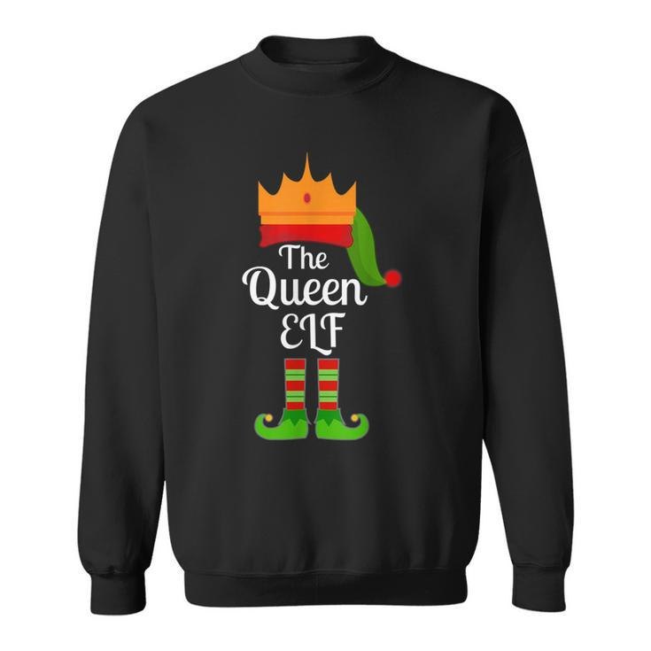 The Queen Elf Matching Family Christmas Pajama Party Sweatshirt