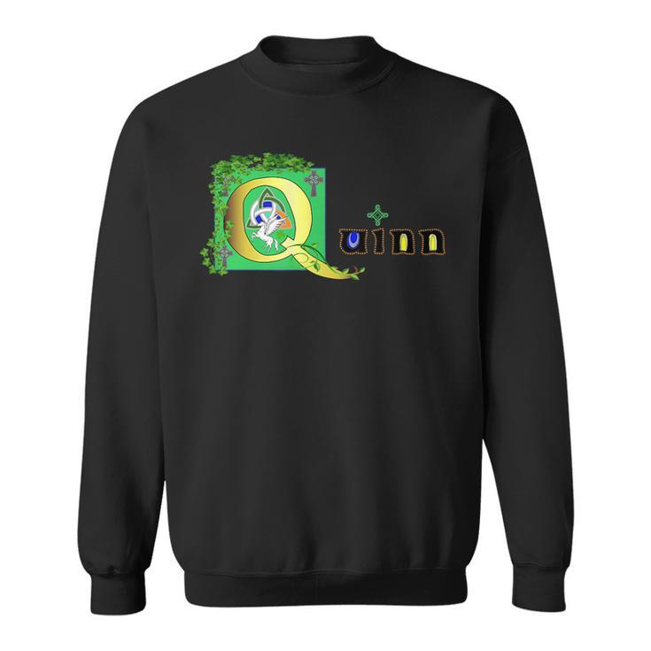 Quinn Family Name In A Celtic Illuminated Letter Style Sweatshirt