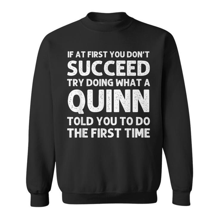 Quinn Funny Surname Family Tree Birthday Reunion Idea Sweatshirt