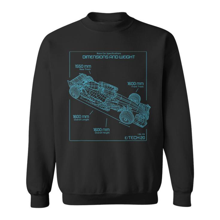 Racing Car Specifications Racing Funny Gifts Sweatshirt