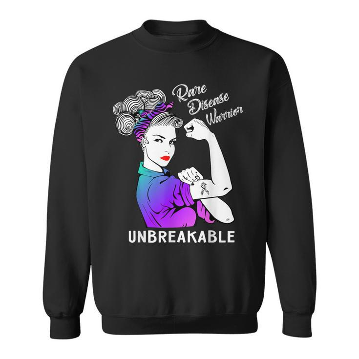 Rare Disease Warrior Unbreakable Awareness Sweatshirt