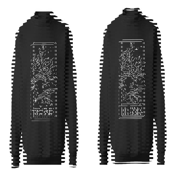 Reader Tarot Card Reading Book Tarot Card Author Writer Reading Funny Designs Funny Gifts Sweatshirt