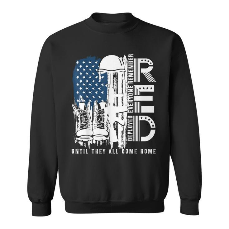 Red Friday Military We Wear Red Support Our Troops Us Flag Sweatshirt