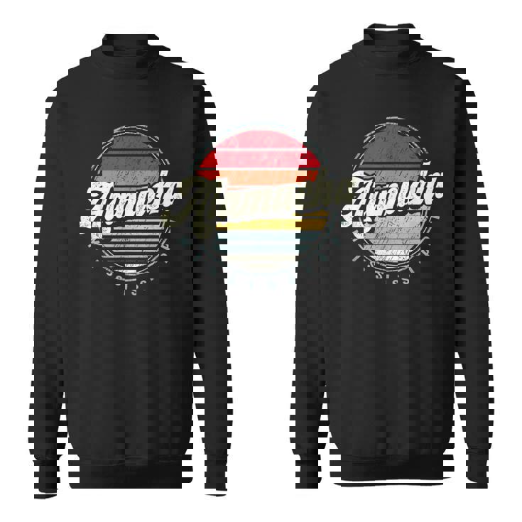 Retro Alamucha Home State Cool 70S Style Sunset Sweatshirt