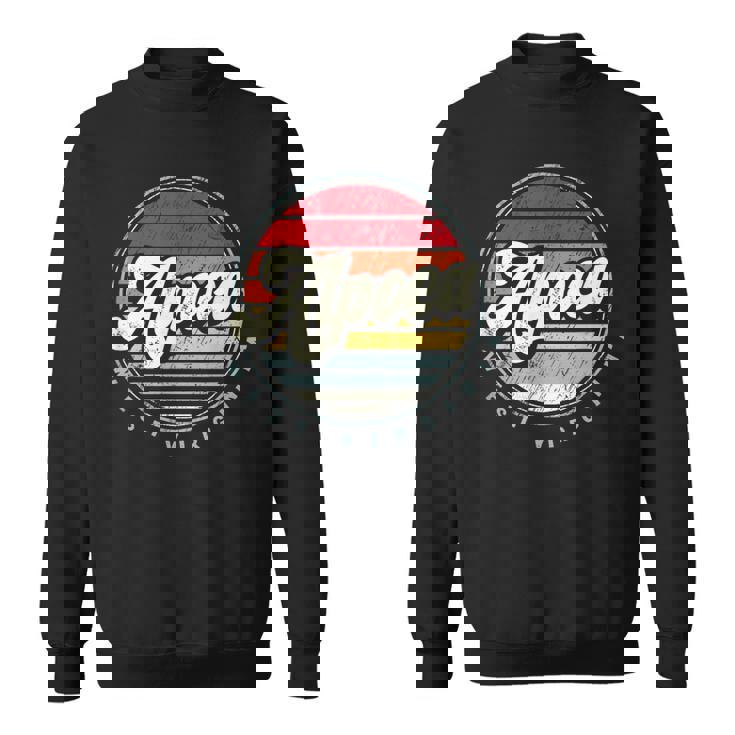 Retro Alpoca Home State Cool 70S Style Sunset Sweatshirt