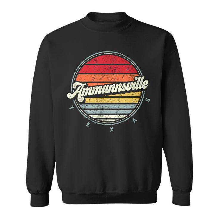 Retro Ammannsville Home State Cool 70S Style Sunset Sweatshirt