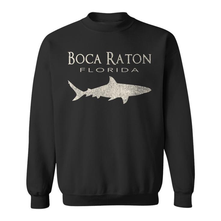 Retro Boca Raton Fl Shark Sweatshirt