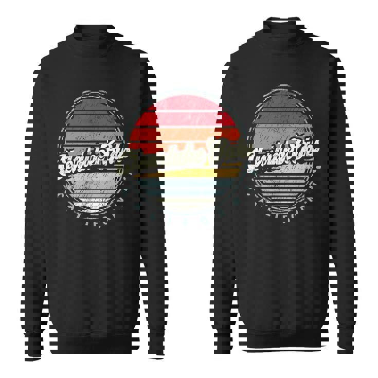 Retro Clearlake Oaks Home State Cool 70S Style Sunset Sweatshirt