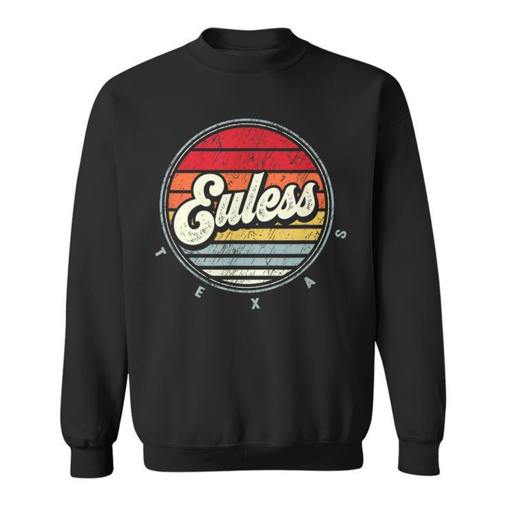 Retro Euless Home State Cool 70S Style Sunset Sweatshirt