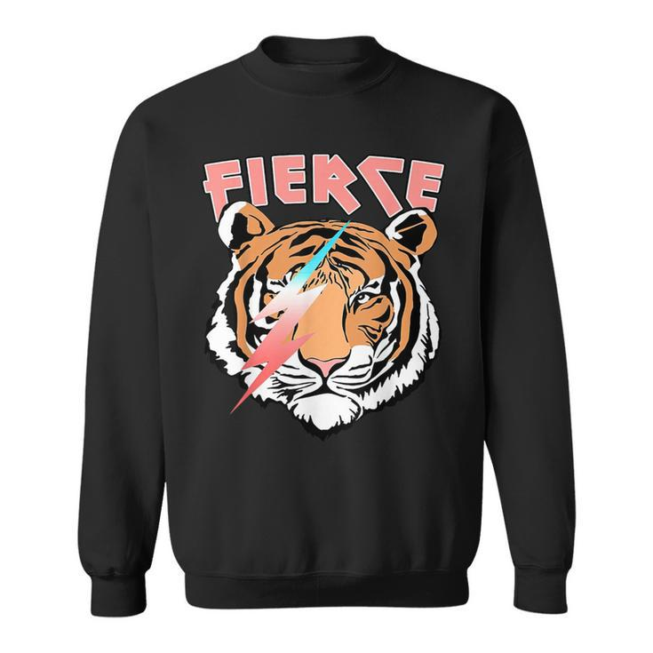 Retro Fierce Tiger Lover Lightning Sweatshirt