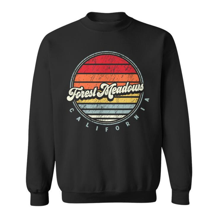 Retro Forest Meadows Home State Cool 70S Style Sunset Sweatshirt