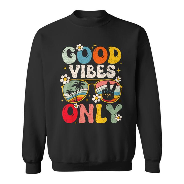 Retro Good Vibes Only Summer Family Vacation Hawaii Beach Sweatshirt