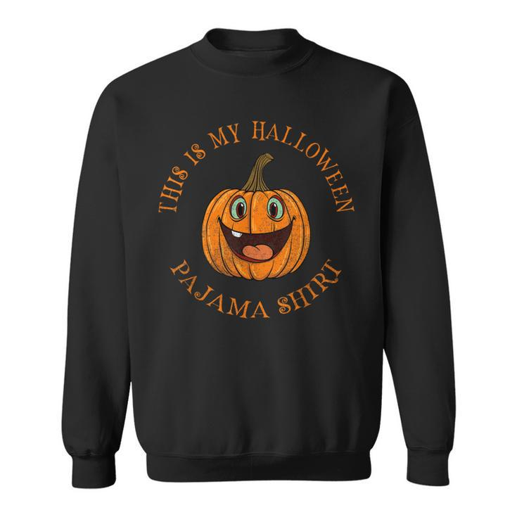 Retro Halloween Pajama Happy Jack O Lantern Pumpkin Sweatshirt