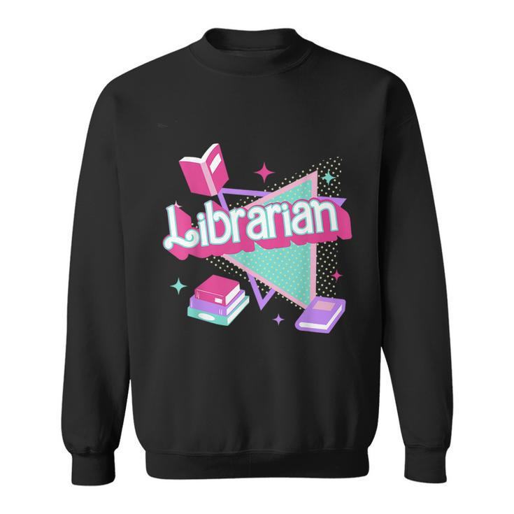 Retro Librarian 90S Library Staff Back To School Reading Sweatshirt