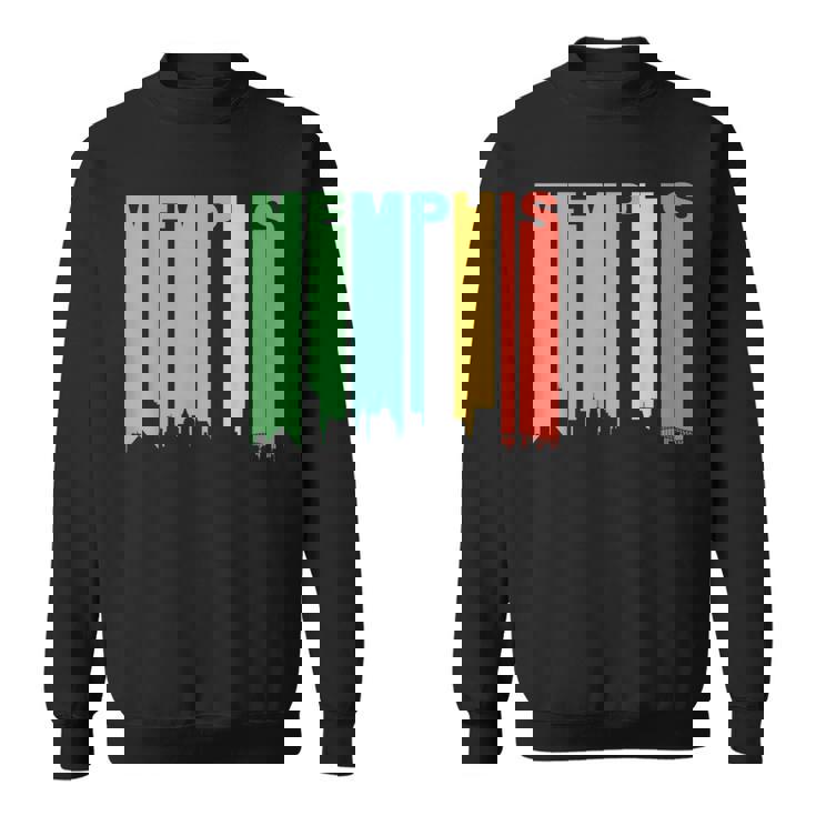 Retro Memphis Tennessee Cityscape Downtown Skyline Sweatshirt