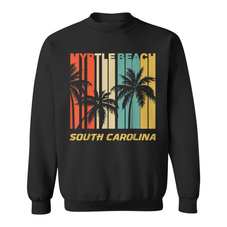 Retro Myrtle Beach South Carolina Palm Trees Vacation Sweatshirt