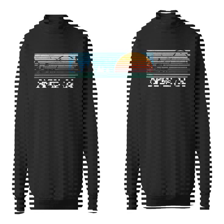 Retro Sunset Stripes Amite Louisiana Sweatshirt
