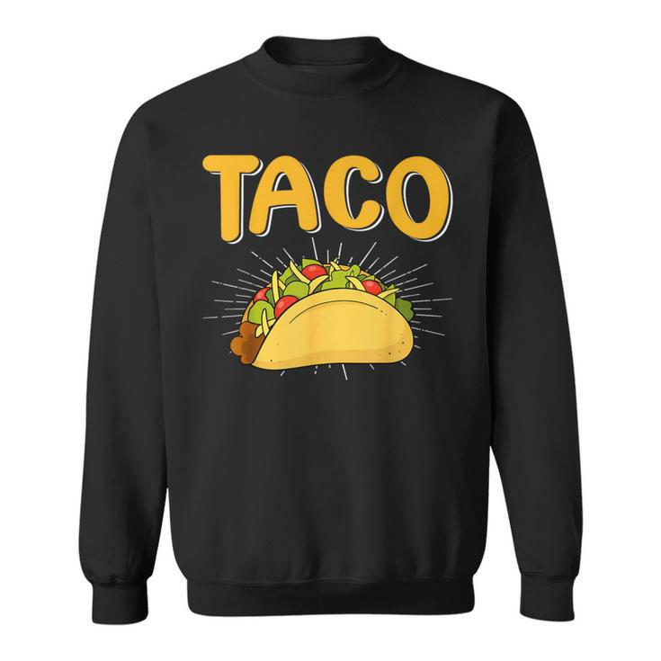 Retro Taco Mexican Food Eater Tacos Lover Fiesta Sweatshirt