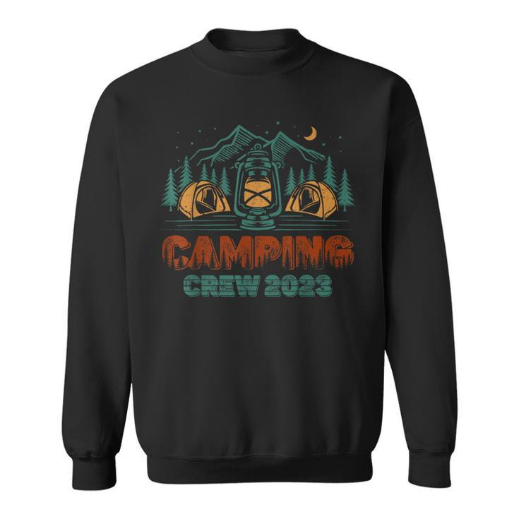 Retro Vintage Camping Crew 2023 Camper Outdoor Summer Camp  Sweatshirt