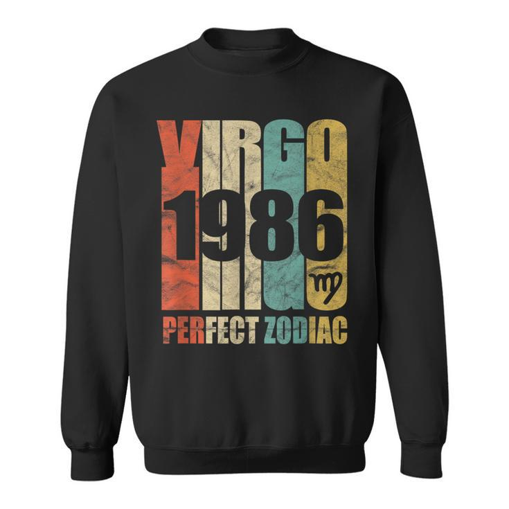 Retro Virgo 1986 32 Yrs Old Bday 32Nd Birthday Sweatshirt