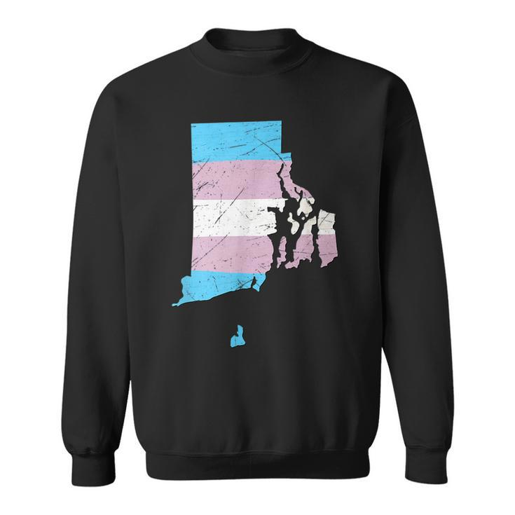 Rhode Island Transgender Pride Flag  Sweatshirt